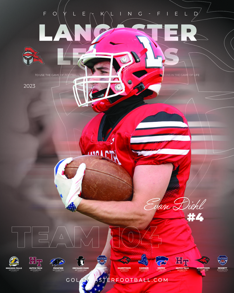 2023 Evan Diehl Lancaster Football Poster