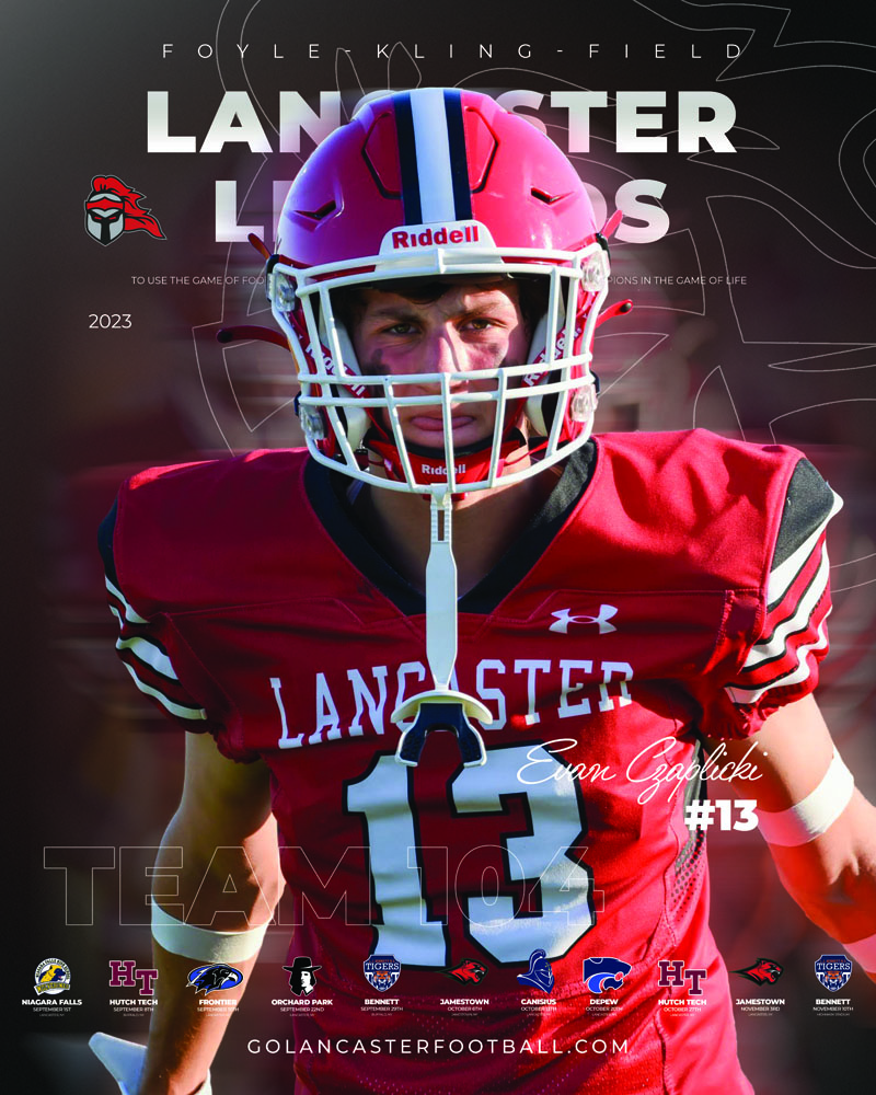 2023 Evan Czaplicki Lancaster Football Poster
