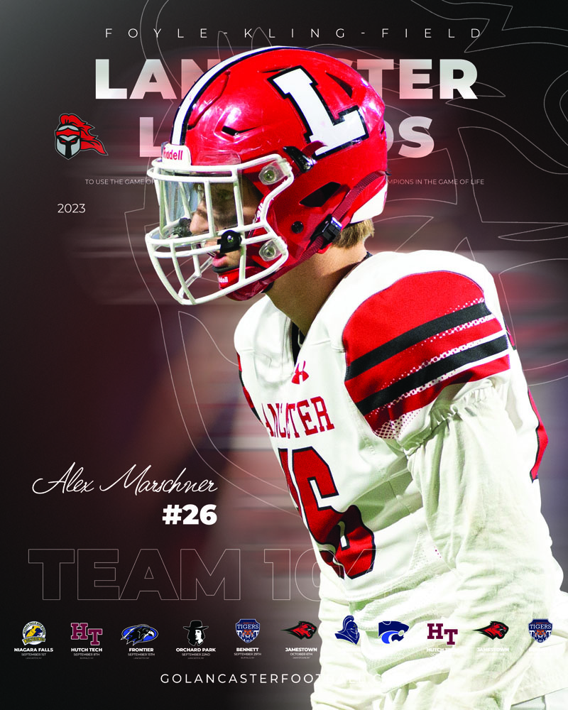 2023 Alex Marschner Lancaster Football Poster