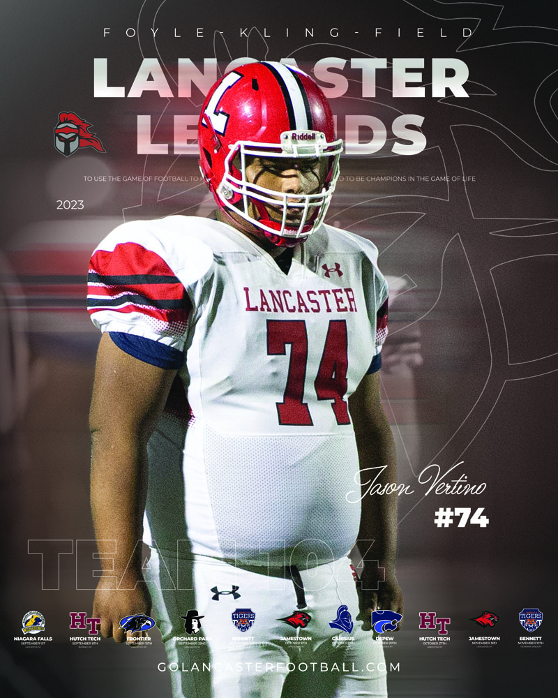 2023 Jason Vertino Lancaster Football Poster