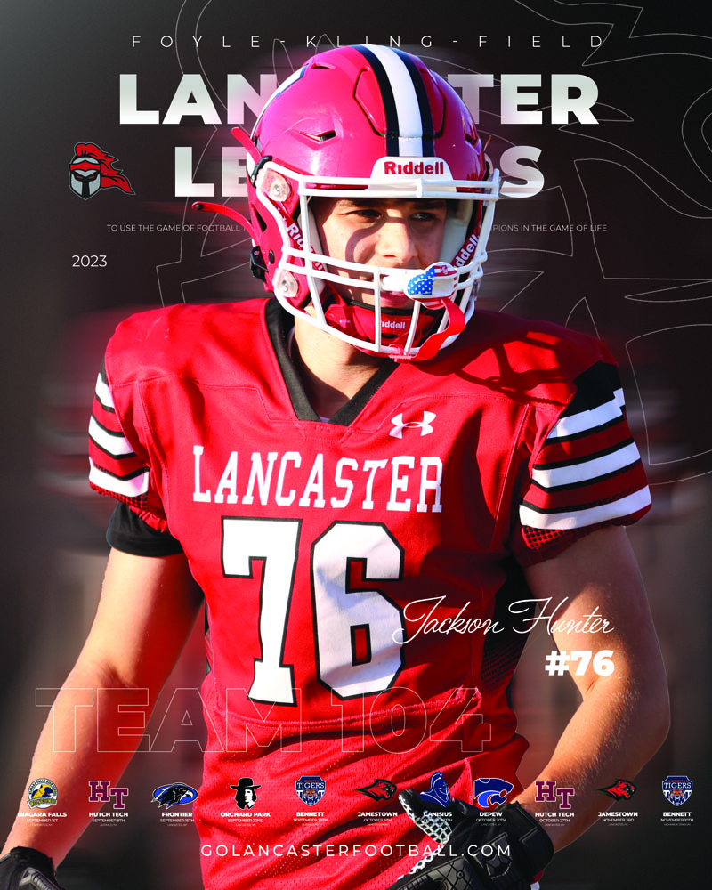 2023 Jackson Hunter Lancaster Football Poster