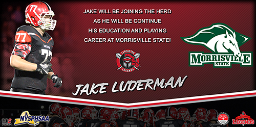 Lancaster Football Jake Luderman on his way to Morrisville State College