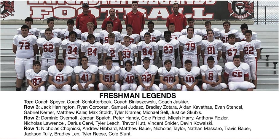 Lancaster Legends 2019 Freshman Football Team