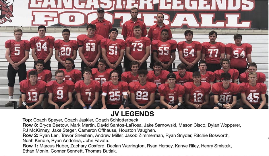 Lancaster Legends 2019 JV Football Team