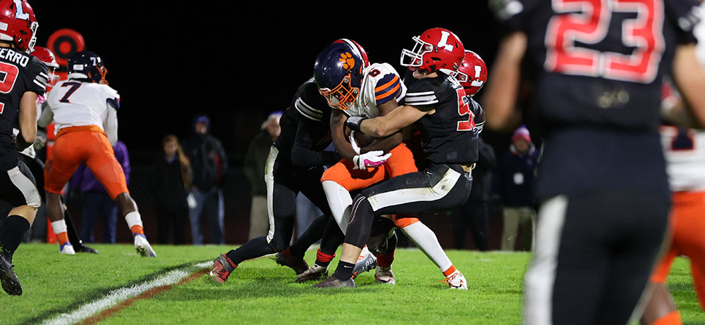 Lancaster Defense with the Tackle