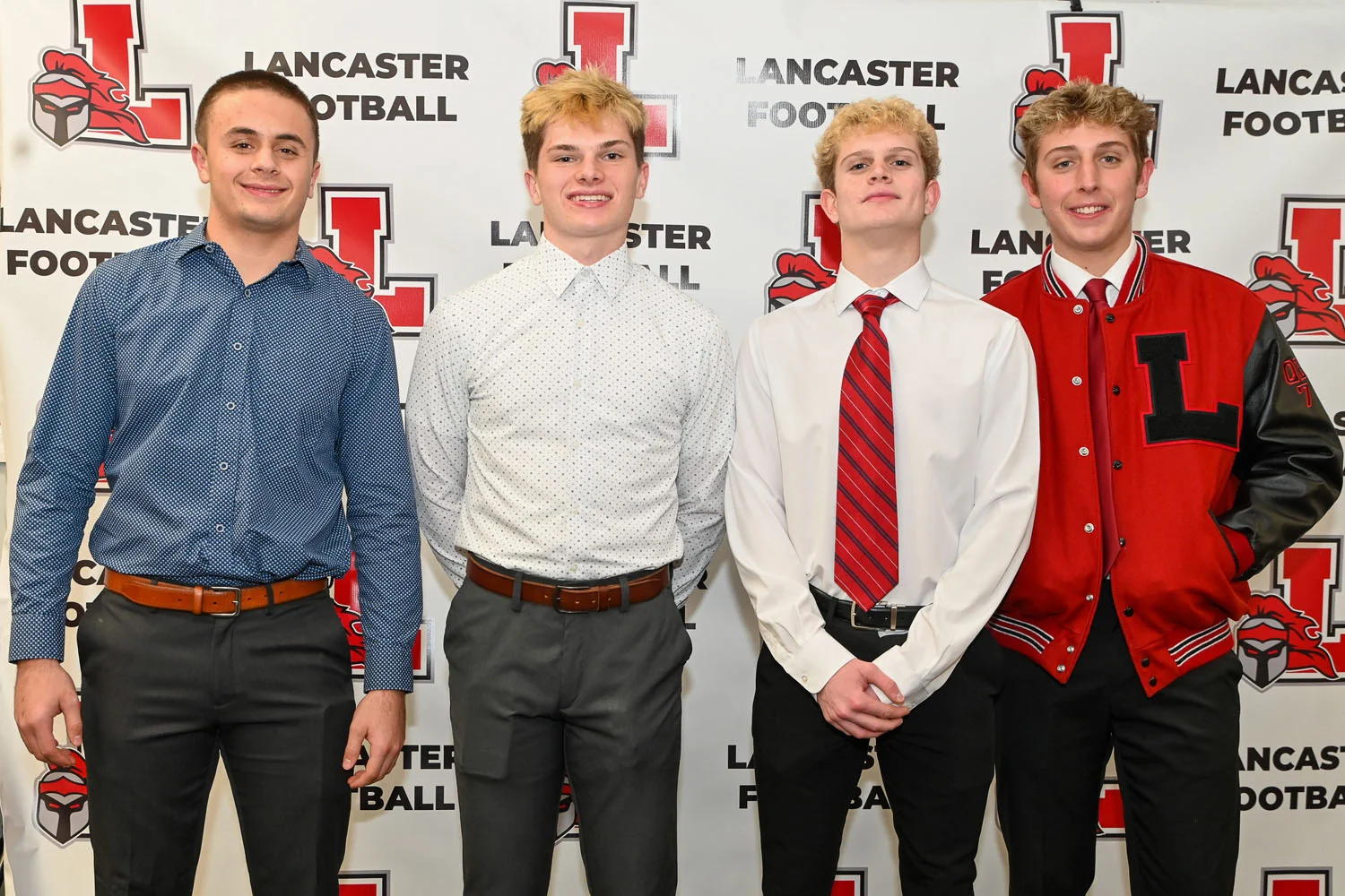 Lancaster Football Players at the Banquet