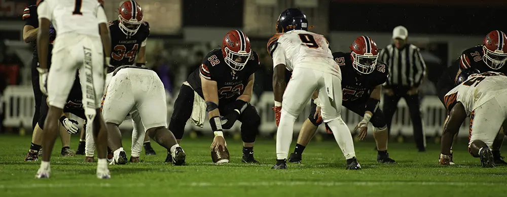 Lancaster OLine ready for the play