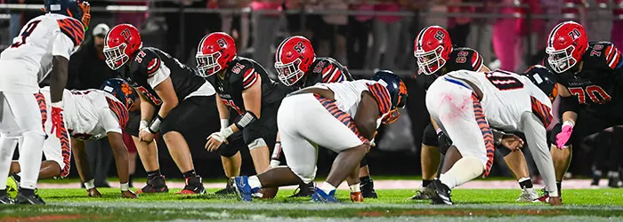 Lancaster OLine Set for the play