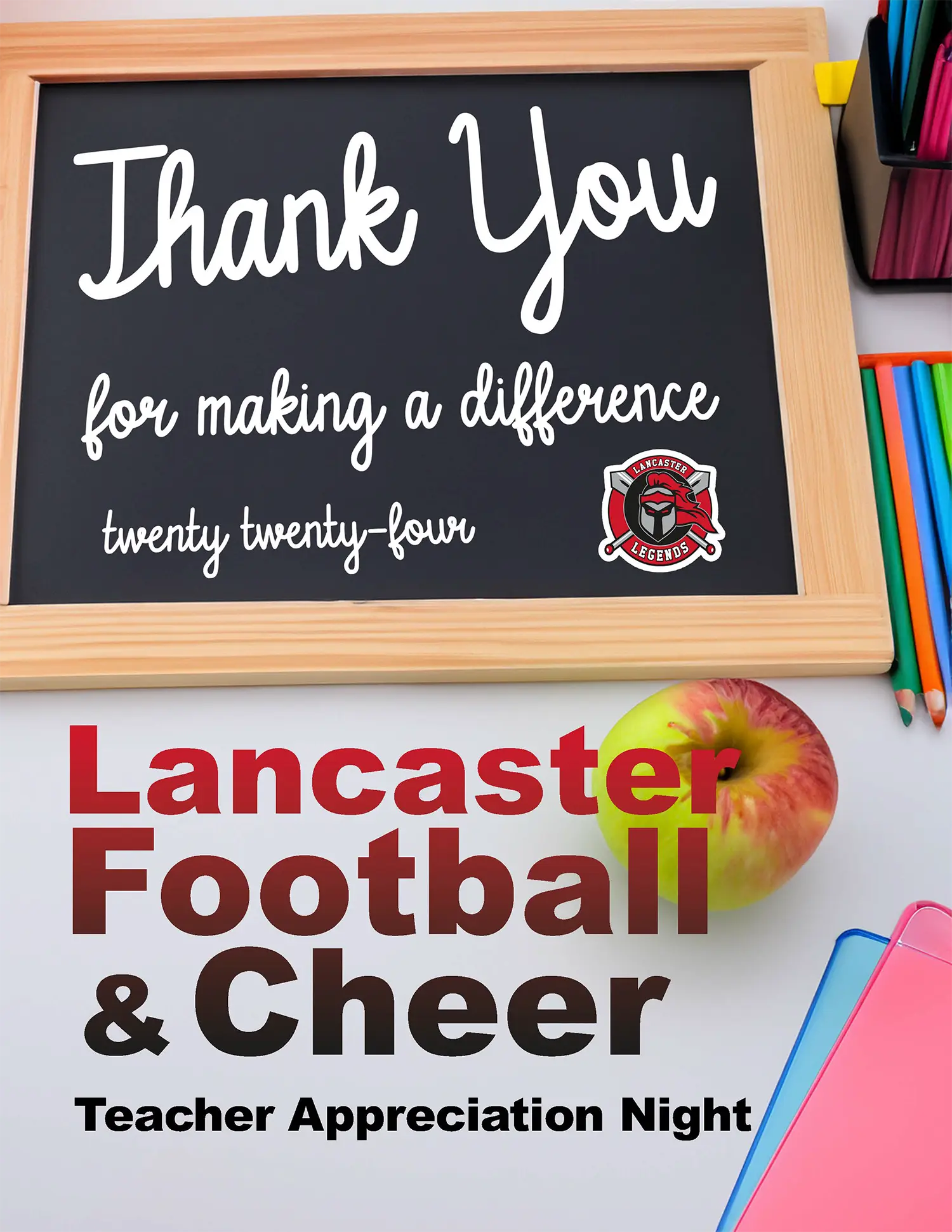 Lancaster Legends Thank You Teacher plaque