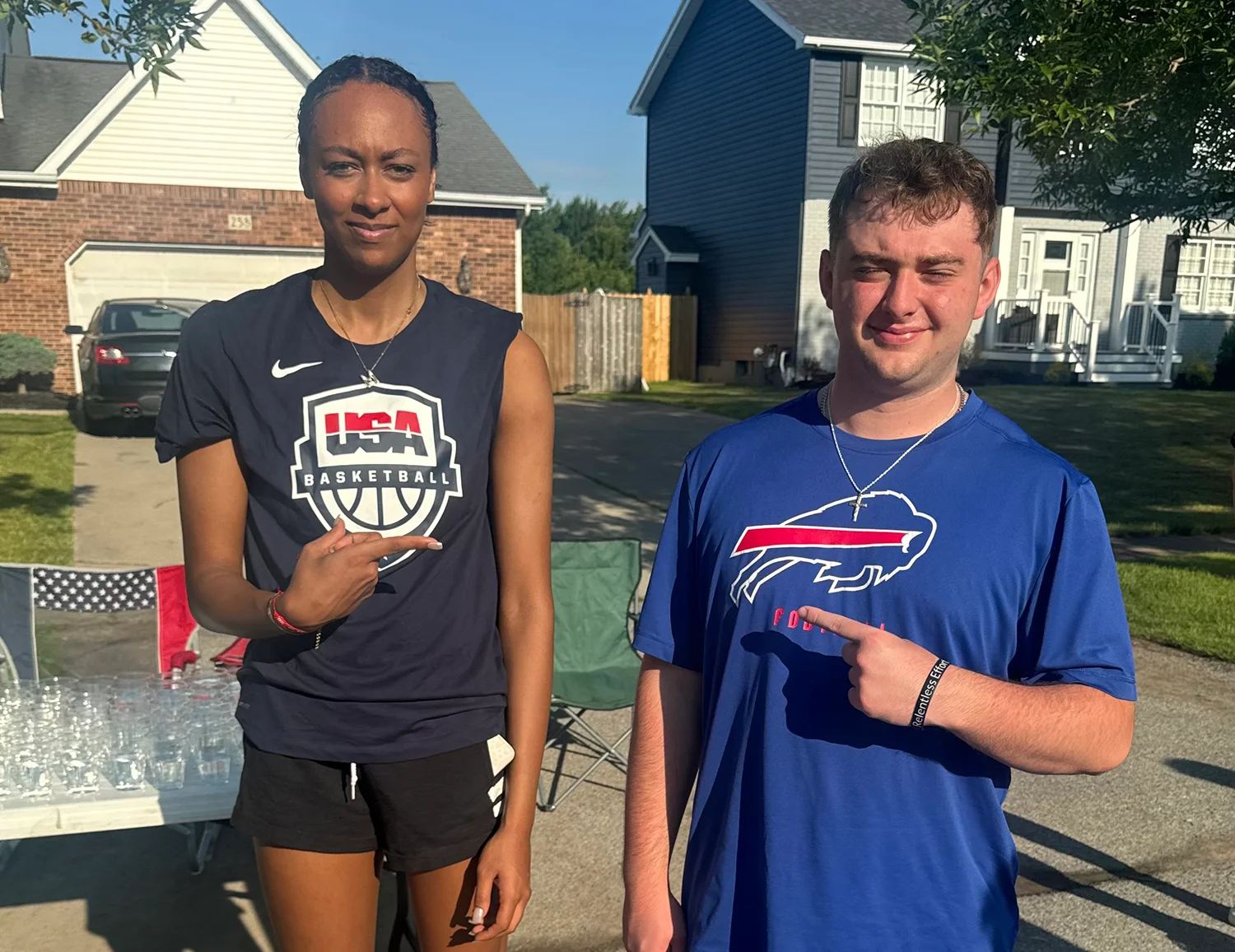 Handing out the water on the 4th of July