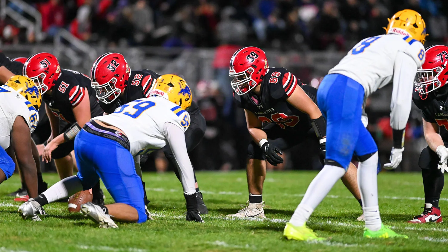 Oline ready for the play