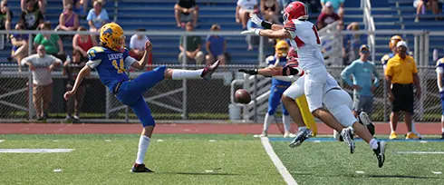 Lancaster with the blocked punt