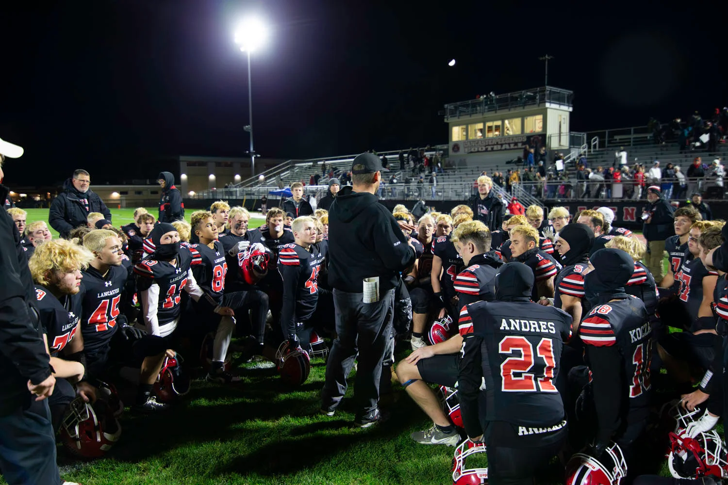 Lancaster Coach with the post game talk