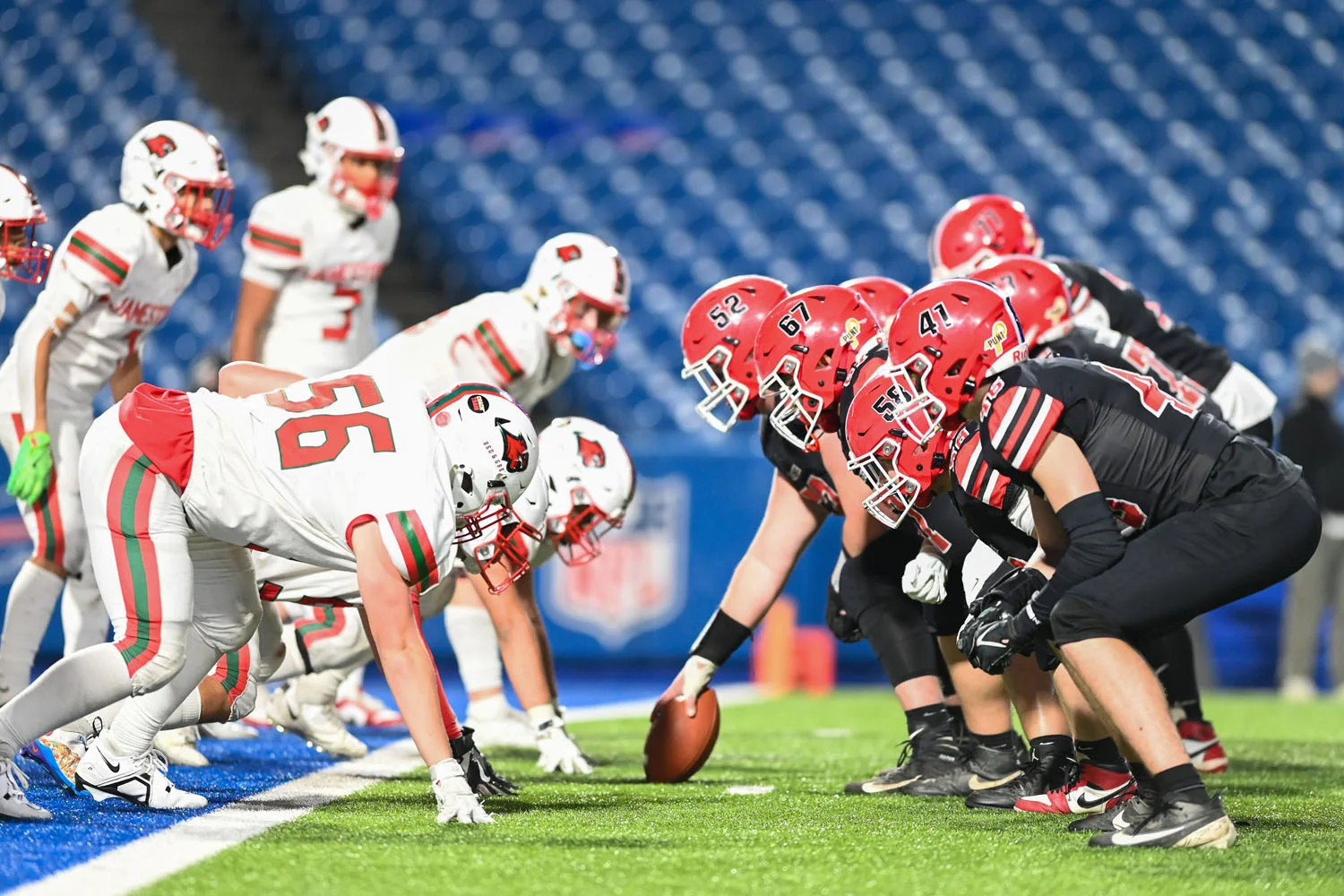 Both sides of the ball ready for the play