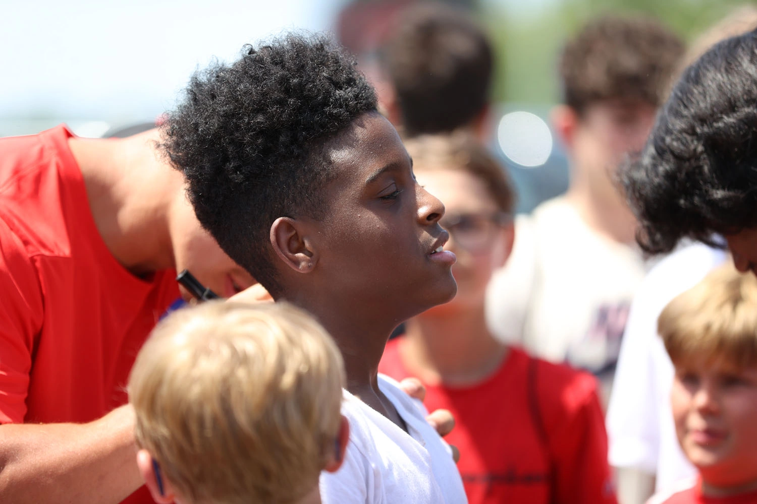 Camper getting an autograph from Joe Andreessen