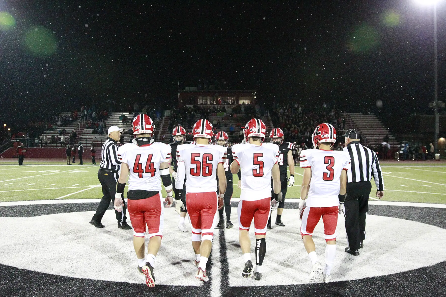 Captains headed to the coin toss against Clarence 2019 playoff game