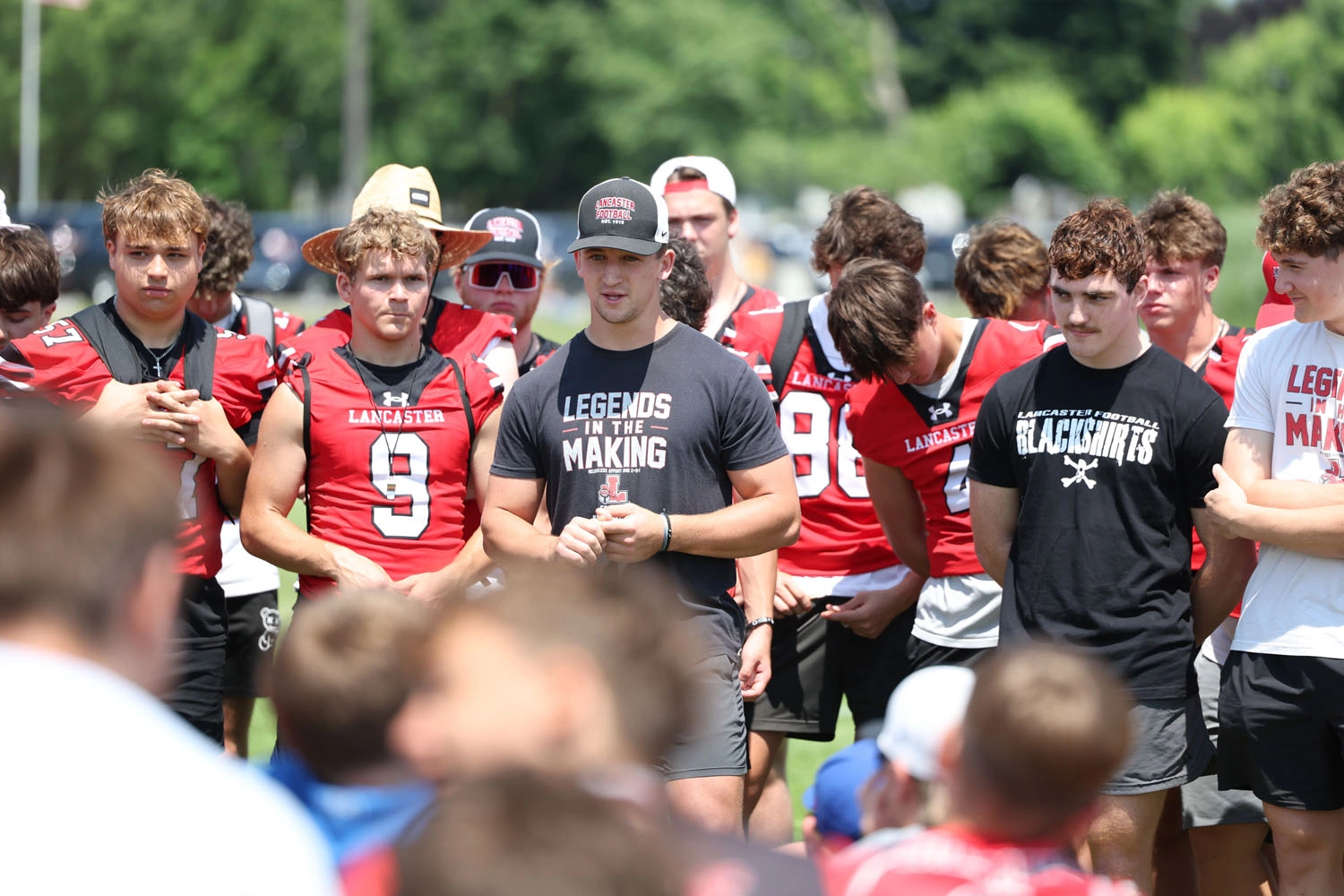 Ball carrier shaking off the defender