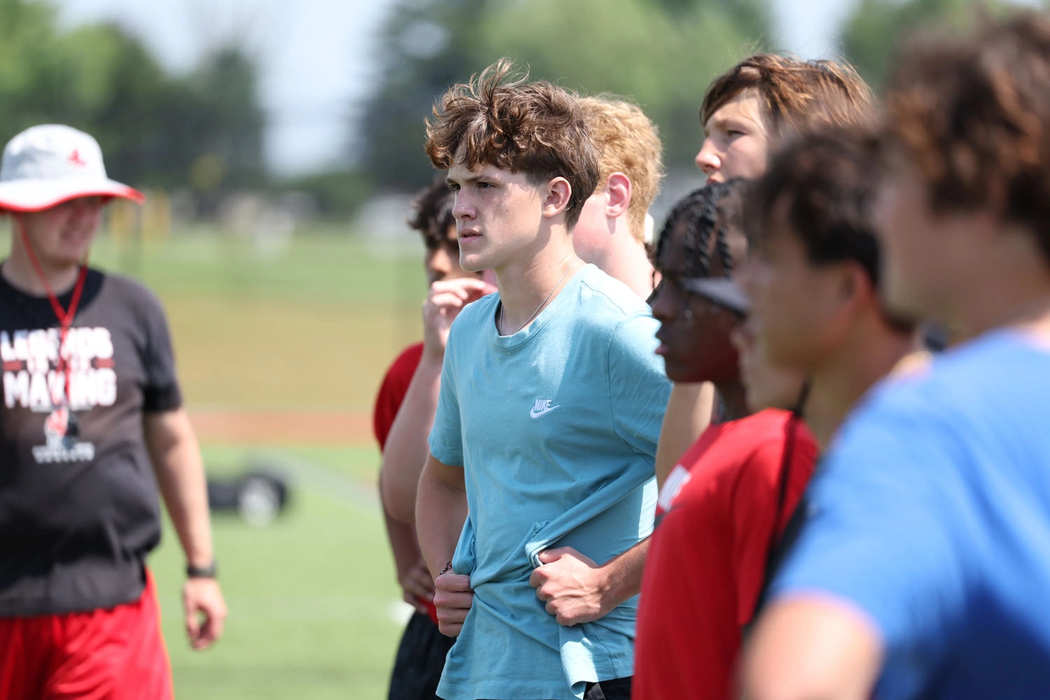 Camper focused on coach