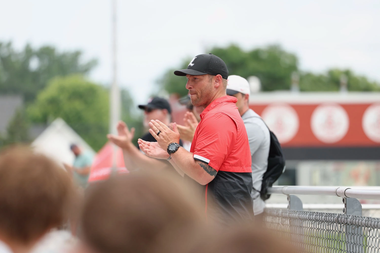 Coach Rupp speaking to the campers