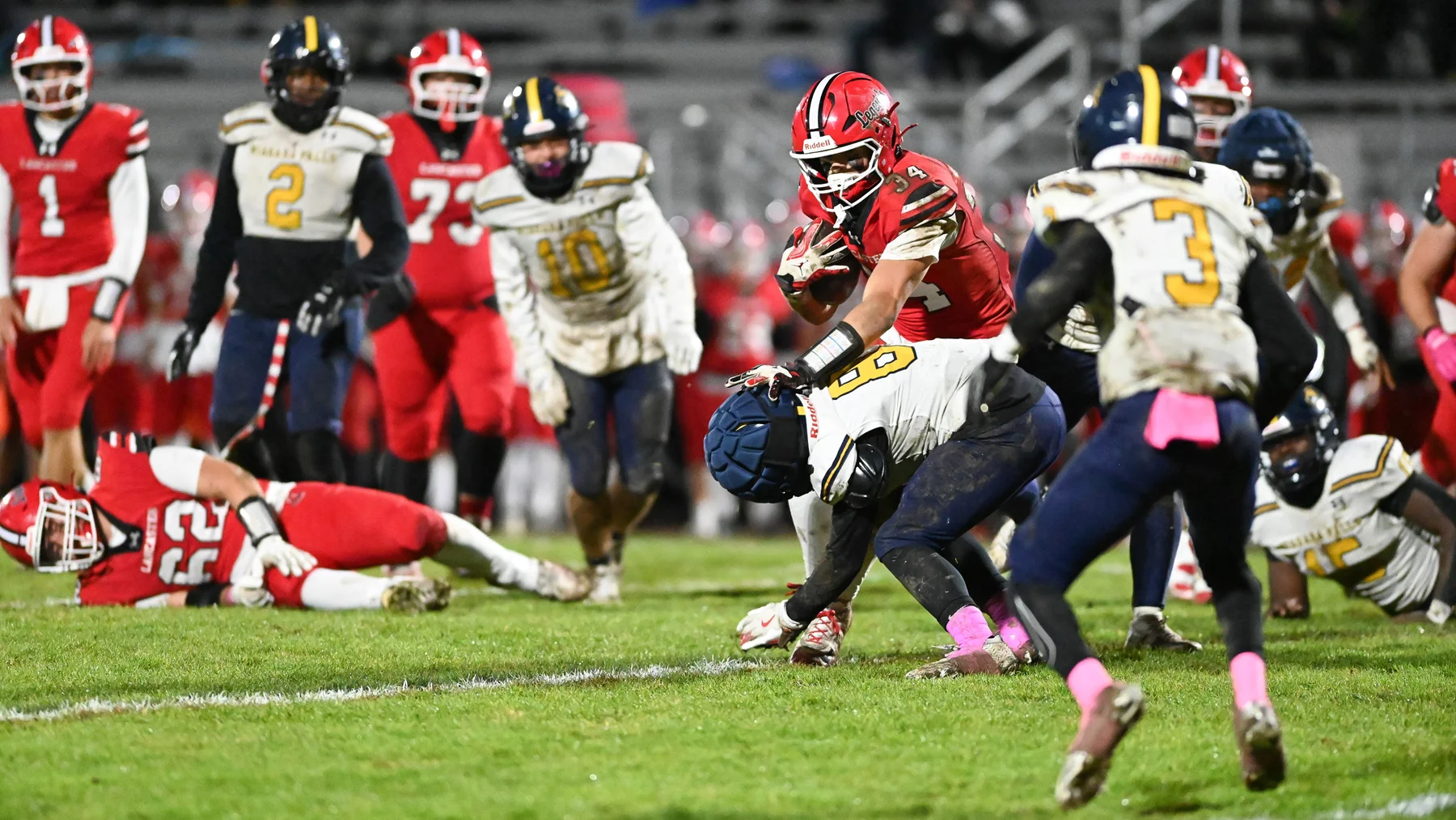 RB with the stiff arm