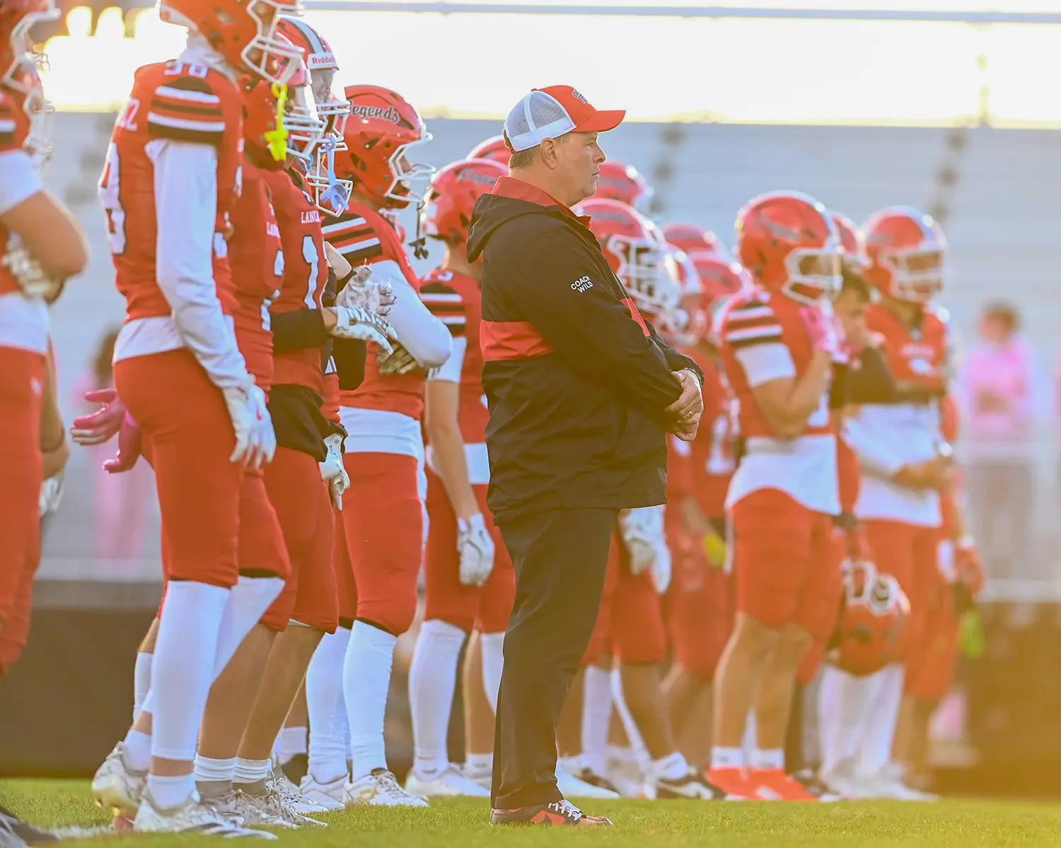 Coach Wild watching over the team
