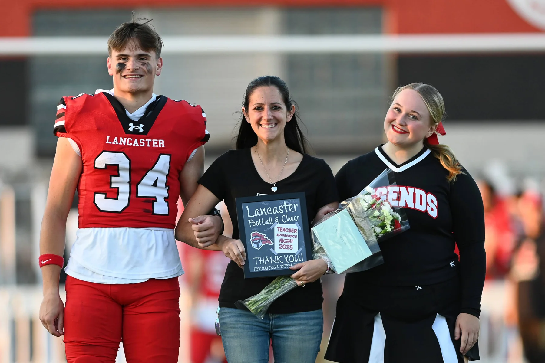 Walking out with their favorite teacher