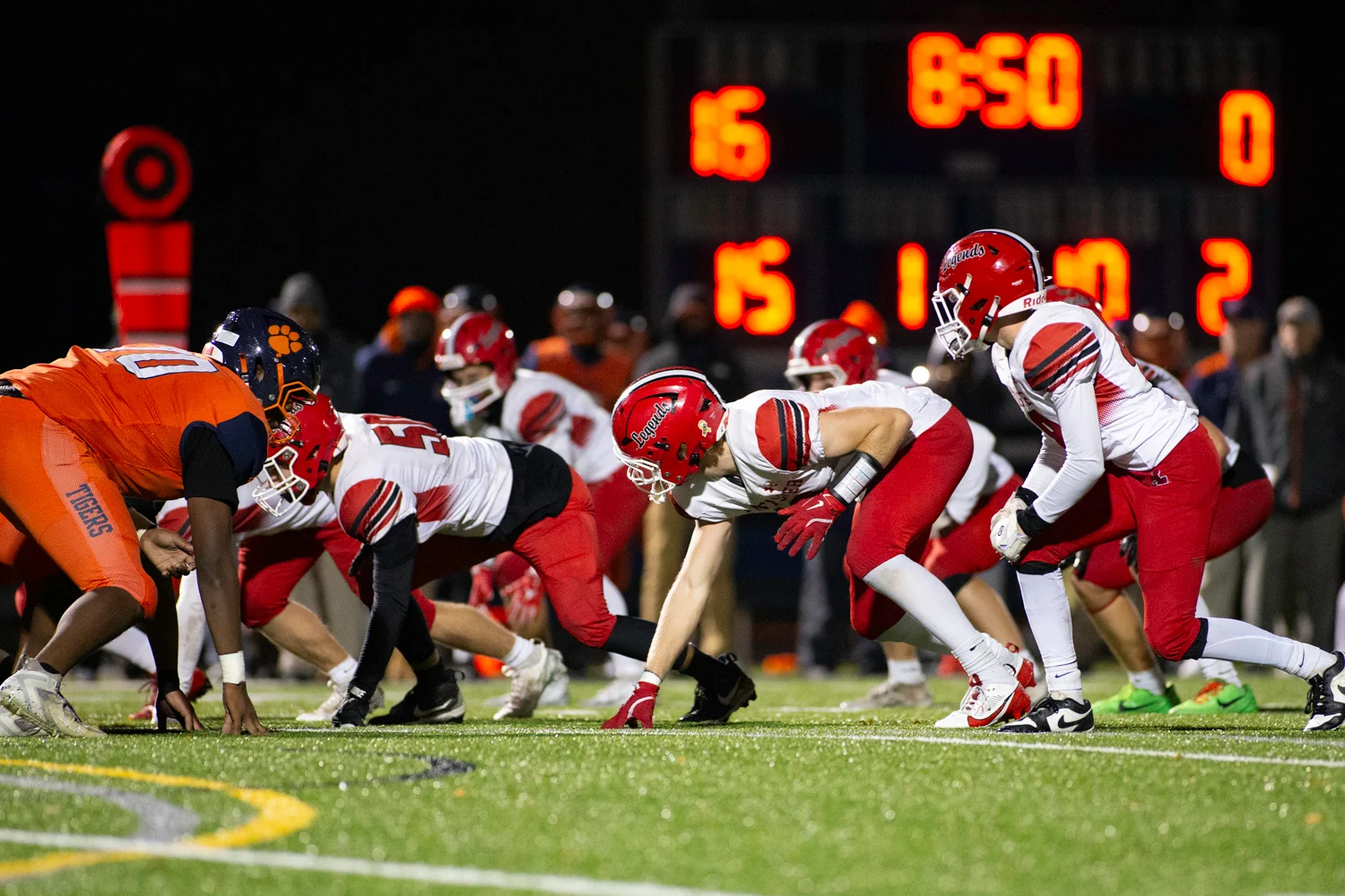 Lancaster Dline ready for the play