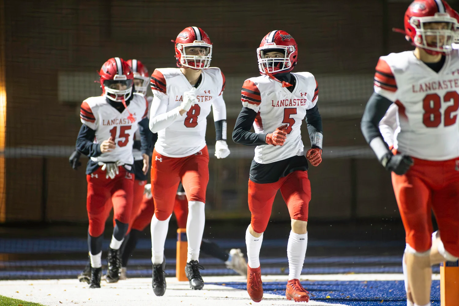 Lancaster Players warming up during pregame