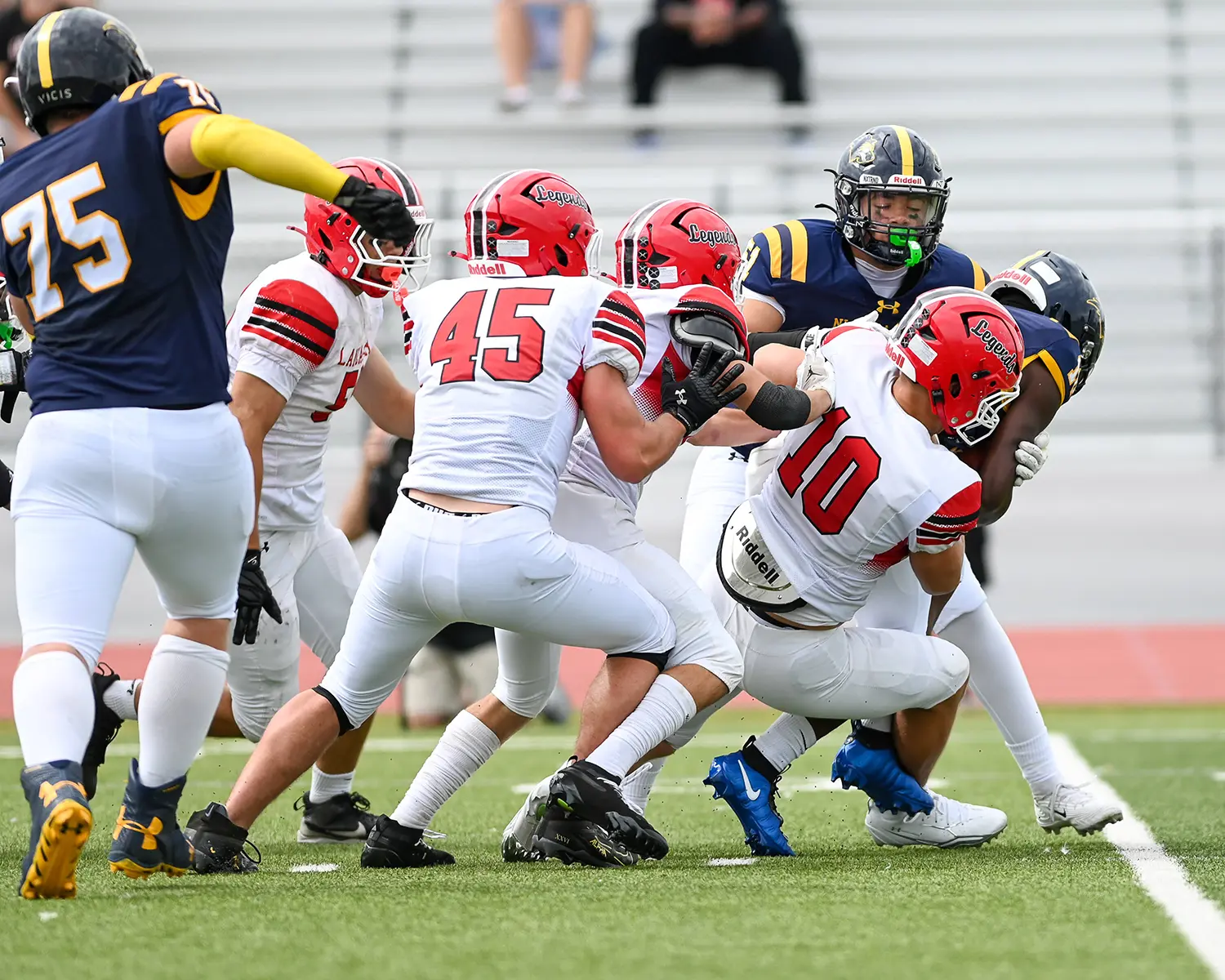 Lancaster with the gang tackle
