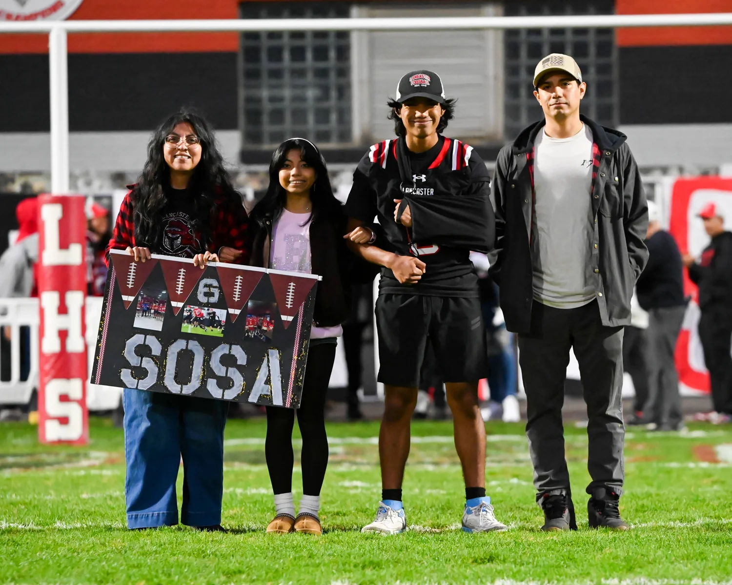 Lancaster Senior Max Sosa and family