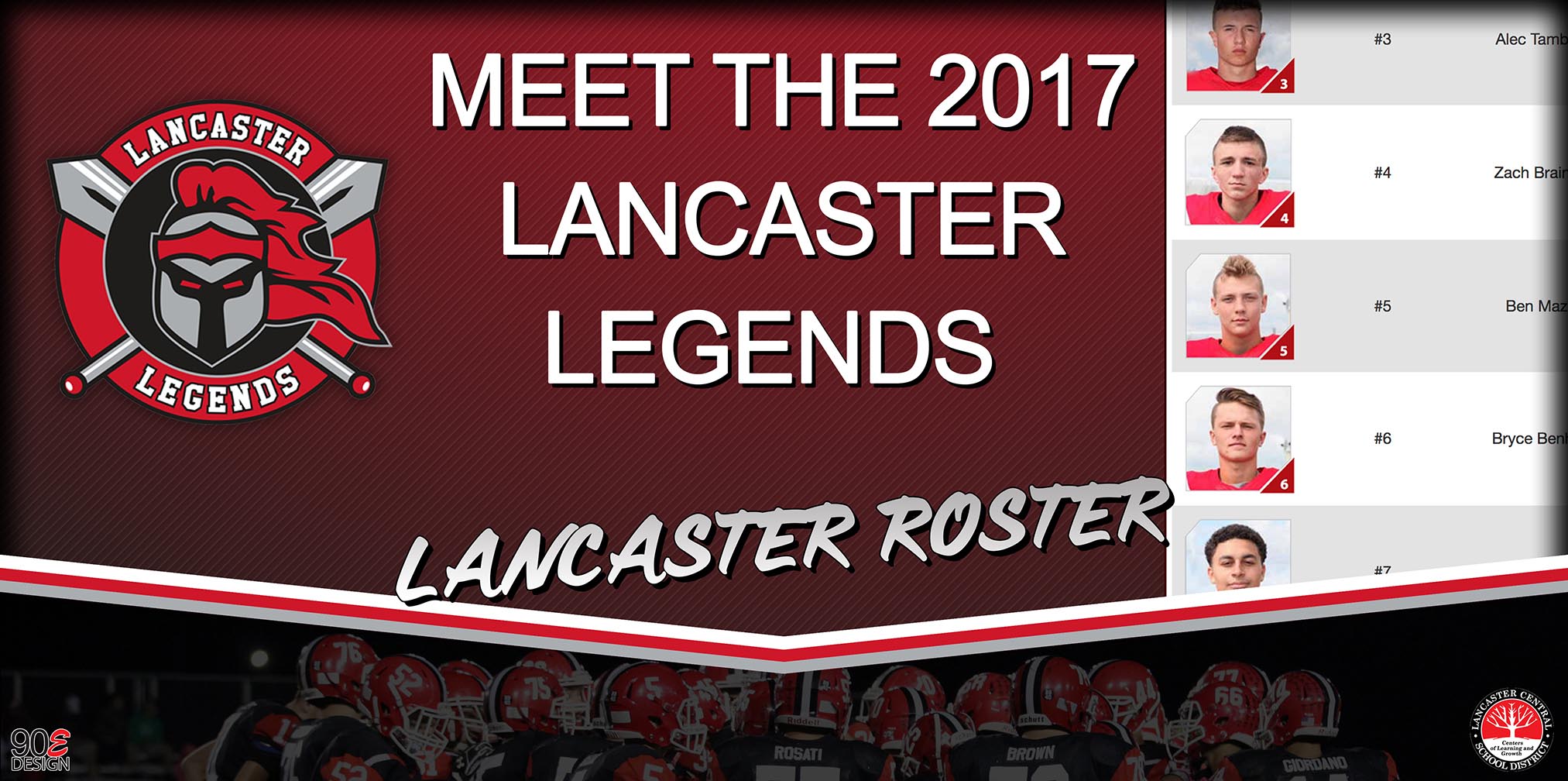 Lancaster Legends Varsity Football Team 08.27.17